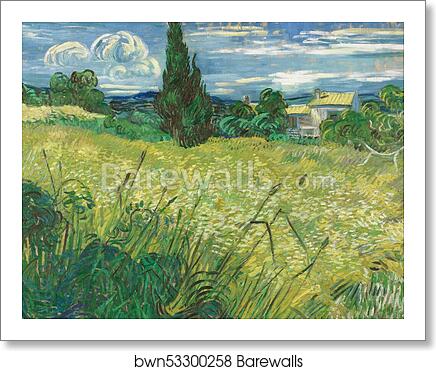 Green Field by Vincent Van Gogh, Art Print