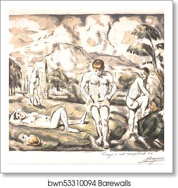 The Large Bathers by Paul Cézanne, Art Print
