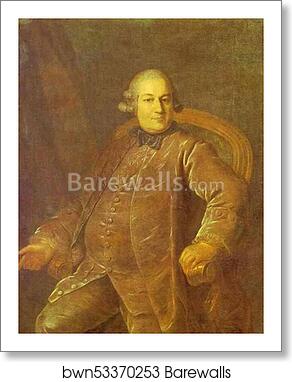 Portrait of P. I. Vyrubov by Fedor Rokotov, Art Print