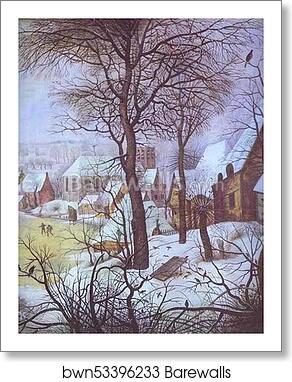Winter Landscape by Pieter Brueghel The Younger, Art Print