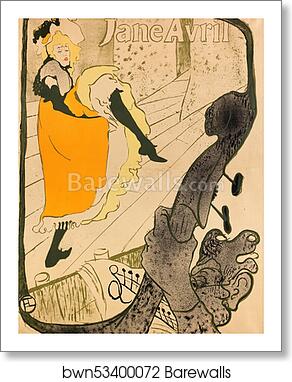 Jane Avril by Henri De Toulouse-Lautrec, Art Print