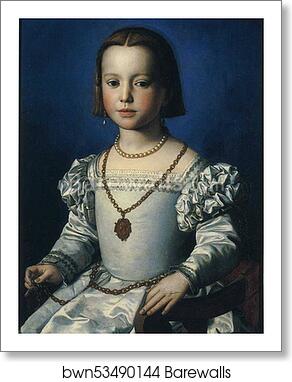 Portrait of Bia de'Medici by Agnolo Bronzino, Art Print