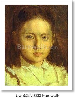 Portrait of Sonya Kramskaya, the Artist's Daughter by Ivan Kramskoy, Art Print