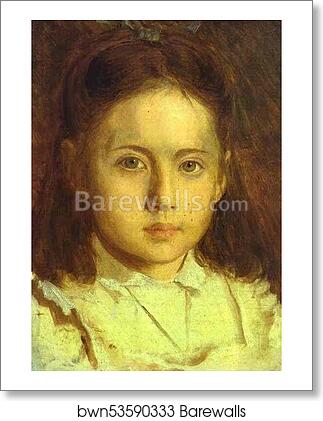 Portrait of Sonya Kramskaya, the Artist's Daughter by Ivan Kramskoy, Art Print Portrait of Sonya Kramskaya, the Artist's Daughter by Ivan Kramskoy, Art Print