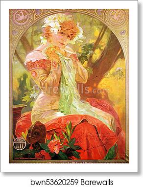 Lefevre-Utile by Alphonse Mucha, Art Print