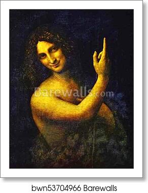 St. John the Baptist by Leonardo Da Vinci, Art Print