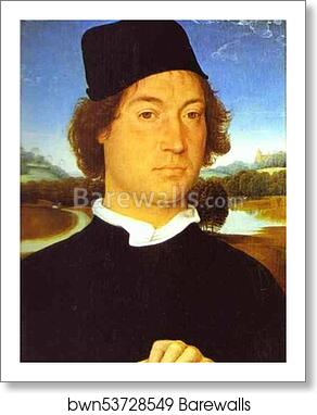 Portrait of a Man by Hans Memling, Art Print
