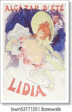 Alcazar D'Été Lidia by Jules Chéret, Art Print