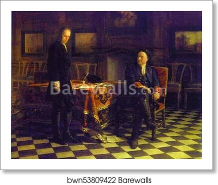 Peter the Great Interrogating the Tsarevich Alexey Petrovich at Peterhof by Nikolay Gay, Art Print Peter the Great Interrogating the Tsarevich Alexey Petrovich at Peterhof by Nikolay Gay, Art Print