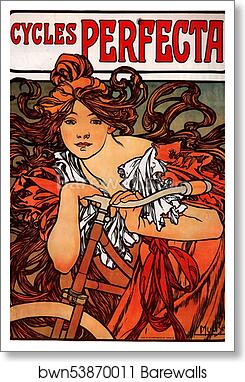 Cycles Perfecta by Alphonse Mucha, Art Print