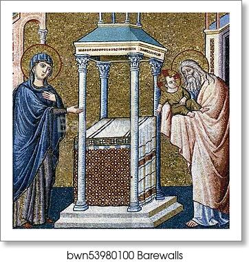 Presentation in the Temple. Detail by Pietro Cavallini, Art Print Presentation in the Temple. Detail by Pietro Cavallini, Art Print