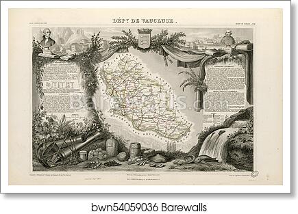 Dépt. de Vaucluse (région du sud-est) by Victor Jules Levasseur, Art Print