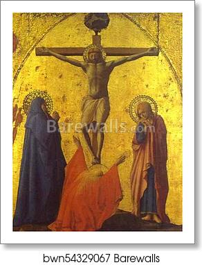 Crucifixion. Panel from the Pisa Altar by Masaccio, Art Print