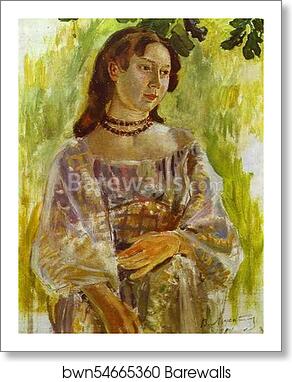 Young Girl with a Necklace by Victor Borisov-Musatov, Art Print