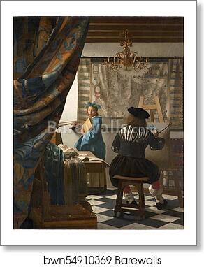The Art of Painting by Johannes Vermeer, Art Print