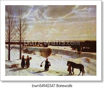 Winter by Nikifor Krylov, Art Print