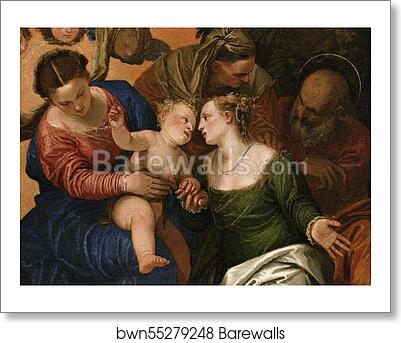 Mystic Marriage of Saint Catherine of Alexandria. Detail by Paolo Veronese, Art Print Mystic Marriage of Saint Catherine of Alexandria. Detail by Paolo Veronese, Art Print