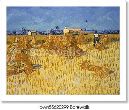 Harvest in Provence by Vincent Van Gogh, Art Print
