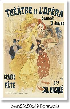 Les "Bals de l'Opéra en 1899" by Jules Chéret, Art Print