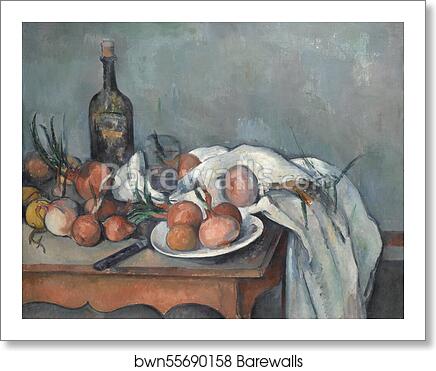 Still Life with Onions by Paul Cézanne, Art Print