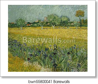 Field with flowers near Arles by Vincent Van Gogh, Art Print Field with flowers near Arles by Vincent Van Gogh, Art Print