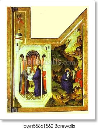 Presentation in the Temple and Flight into Egypt by Melchior Broederlam, Art Print Presentation in the Temple and Flight into Egypt by Melchior Broederlam, Art Print