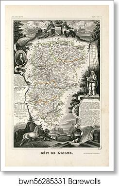 Dépt. de l'Aisne (région du nord) by Victor Jules Levasseur, Art Print