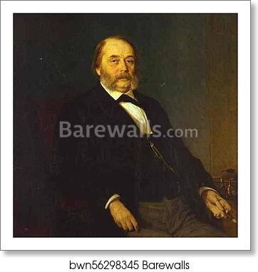Portrait of the Author Ivan Goncharov by Ivan Kramskoy, Art Print Portrait of the Author Ivan Goncharov by Ivan Kramskoy, Art Print