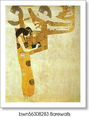 The Beethoven Frieze: The Longing for Happiness Finds Repose in Poetry (right wall) by Gustav Klimt, Art Print The Beethoven Frieze: The Longing for Happiness Finds Repose in Poetry (right wall) by Gustav Klimt, Art Print