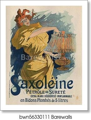 Saxoléine Pétrole de Sureté 1895 by Jules Chéret, Art Print