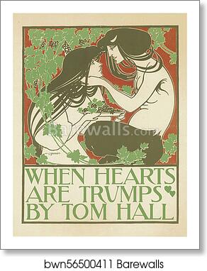 When hearts are trumps by Will H. Bradley, Art Print