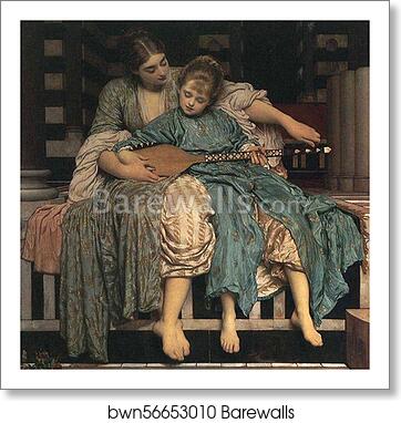 Music Lesson by Frederick Leighton, Art Print