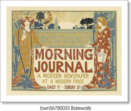Morning Journal by Louis Rhead, Art Print