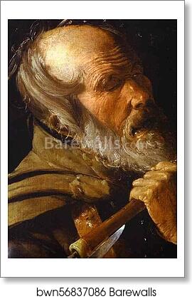 The Quarrel of the Musicians. Detail by Georges De La Tour, Art Print The Quarrel of the Musicians. Detail by Georges De La Tour, Art Print