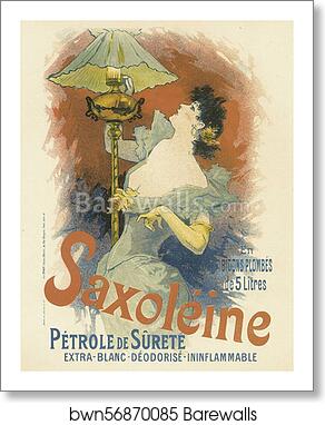 La "Saxoléine" by Jules Chéret, Art Print