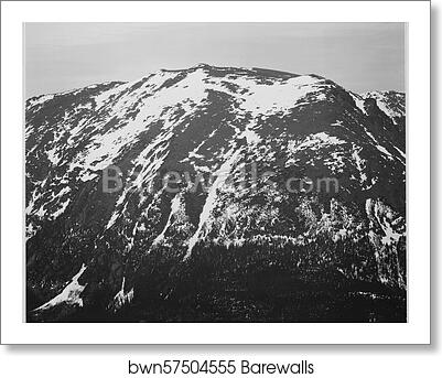 Full view of barren mountain side with snow, "In Rocky Mountain National Park," Colorado. Photographs of National Parks and Monuments, compiled 1941 - 1942, documenting the period ca. 1933 - 1942 by Ansel Adams (1902-1984), Art Print Full view of barren mountain side with snow, "In Rocky Mountain National Park," Colorado. Photographs of National Parks and Monuments, compiled 1941 - 1942, documenting the period ca. 1933 - 1942 by Ansel Adams (1902-1984), Art Print