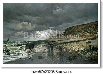 La Pointe de la Hève at Low Tide by Claude Monet, Art Print