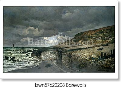 La Pointe de la Hève at Low Tide by Claude Monet, Art Print La Pointe de la Hève at Low Tide by Claude Monet, Art Print