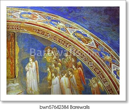 The Mission of Archangel Gabriel. Detail by Giotto, Art Print