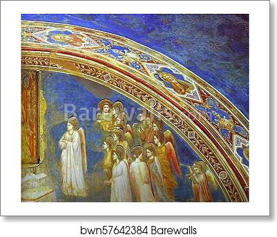 The Mission of Archangel Gabriel. Detail by Giotto, Art Print The Mission of Archangel Gabriel. Detail by Giotto, Art Print