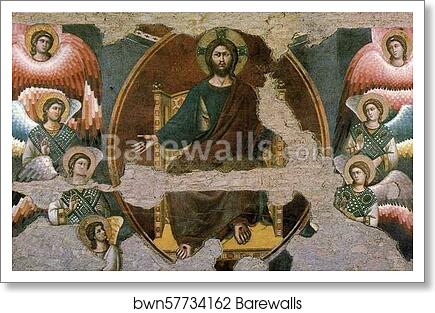 The Last Judgment. Detail by Pietro Cavallini, Art Print