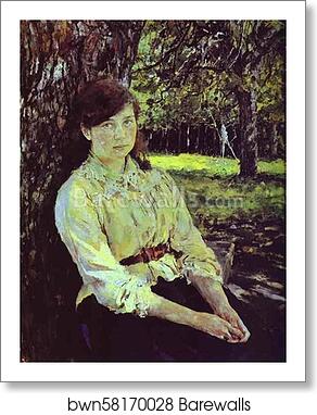Girl in the Sunlight. Portrait of Maria Simonovich by Valentin Serov, Art Print