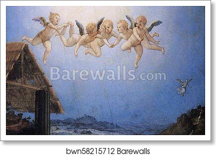 Adoration of the Shepherds. Detail by Agnolo Bronzino, Art Print