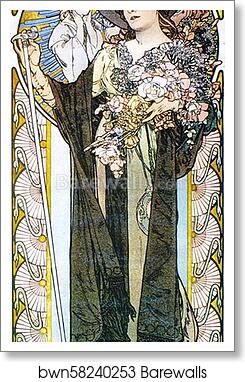 La Tosca by Alphonse Mucha, Art Print