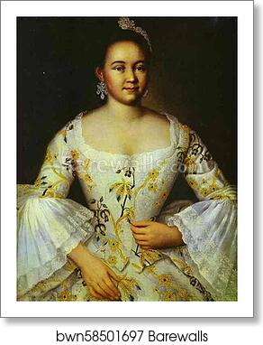 Portrait of S. S. Yakovleva by Ivan Vishnyakov, Art Print