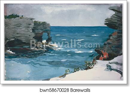 Rocky Shore, Bermuda by Winslow Homer, Art Print