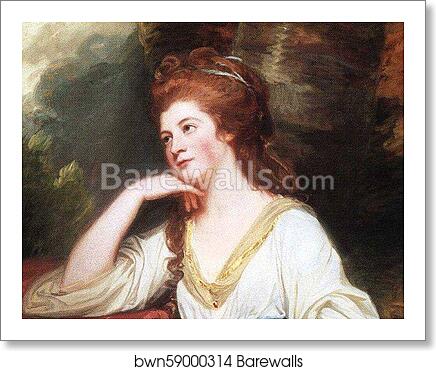 Lady Beauchamp-Proctor. Detail by George Romney, Art Print
