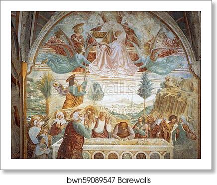 Tabernacle of the Madonna delle Tosse: Assumption of the Virgin by Benozzo Gozzoli, Art Print Tabernacle of the Madonna delle Tosse: Assumption of the Virgin by Benozzo Gozzoli, Art Print