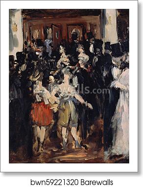 Masked Ball at the Opera by Édouard Manet, Art Print