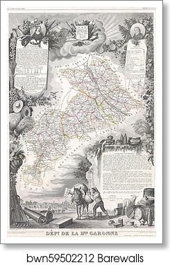 Dept. De La Haute Garonne by Victor Jules Levasseur, Art Print
